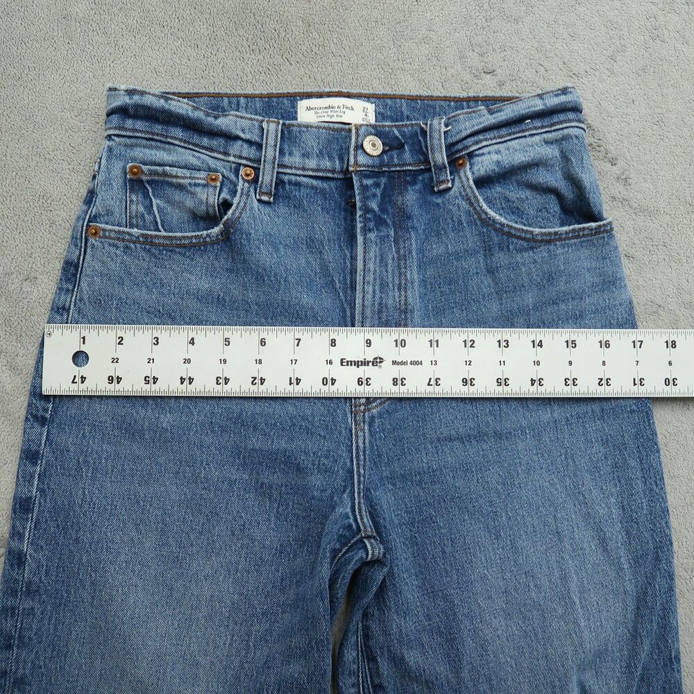 Abercrombie & Fitch Blue Wide Leg Jeans - Picture 9 of 16